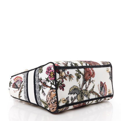Christian Dior Canvas Embroidered Jardin Botanique Medium Lady D-Lite White Multicolor 4 of 10