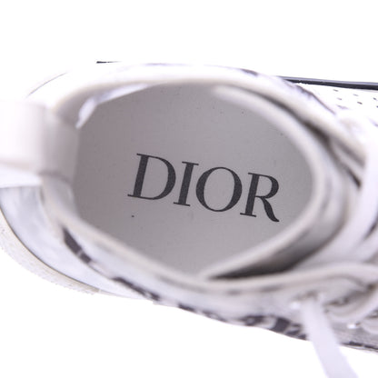 Christian Dior Technical Canvas Oblique Mens B23 High Top Sneakers 39 White Black 7 of 8