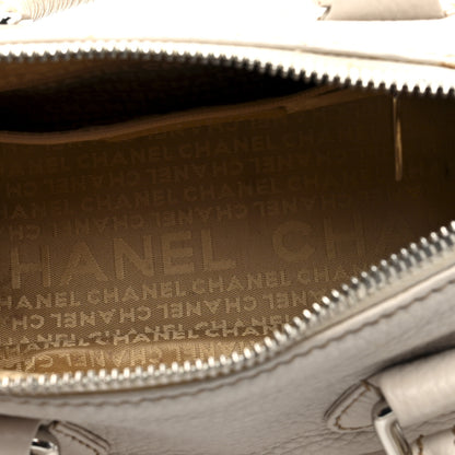 Chanel Calfskin Lax CC Small Bowler Bag White 5 of 11