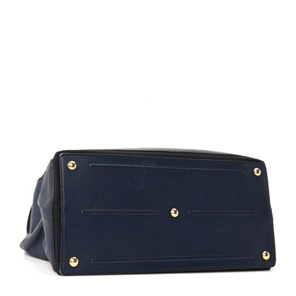Saint Laurent Calfskin Canvas Medium Muse Two Navy 4 of 10