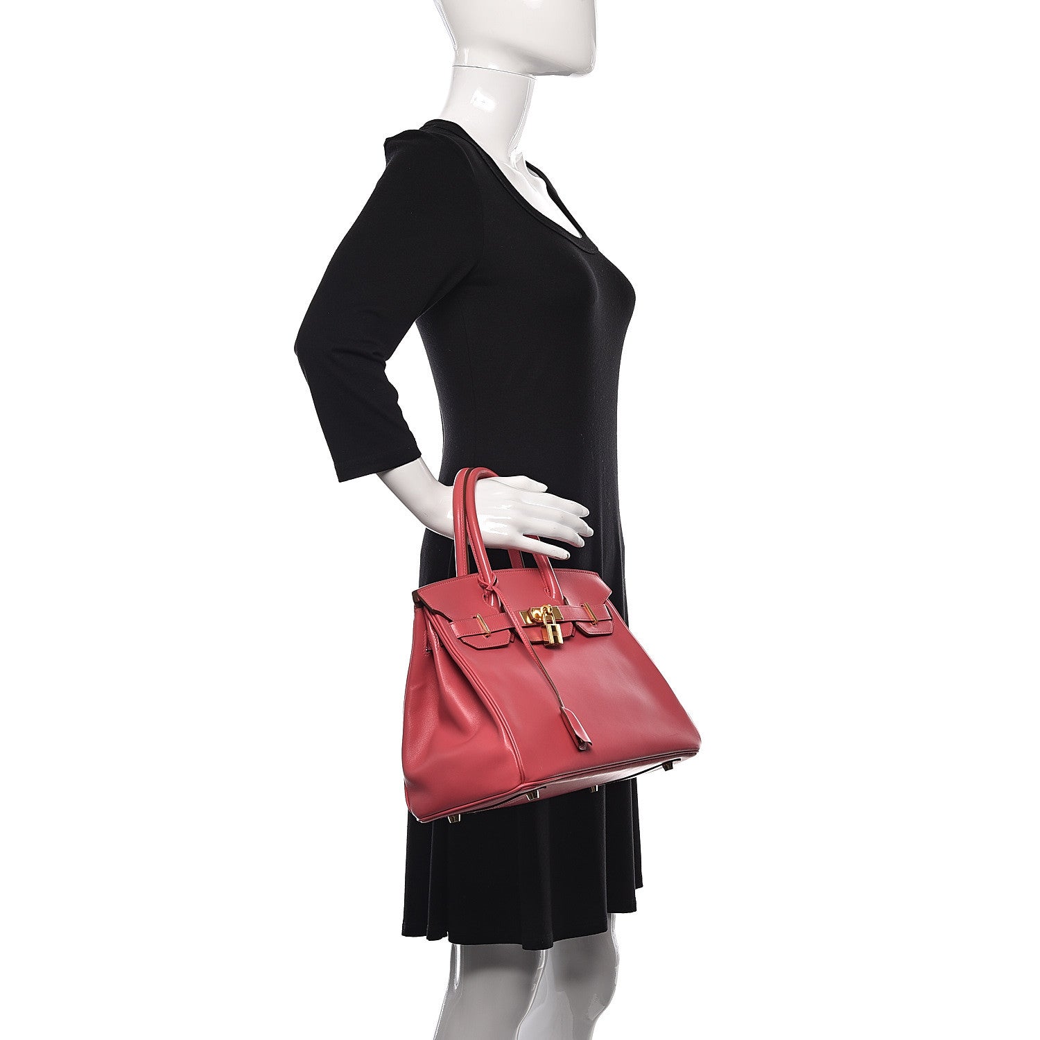 Hermes Tadelakt Birkin 30 Rose Lipstick 2 of 31