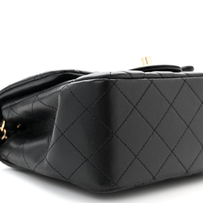 Chanel Lambskin Quilted Mini Square Flap Black 9 of 11