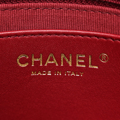 Chanel Lambskin Quilted Top Handle Flap Black 6 of 12