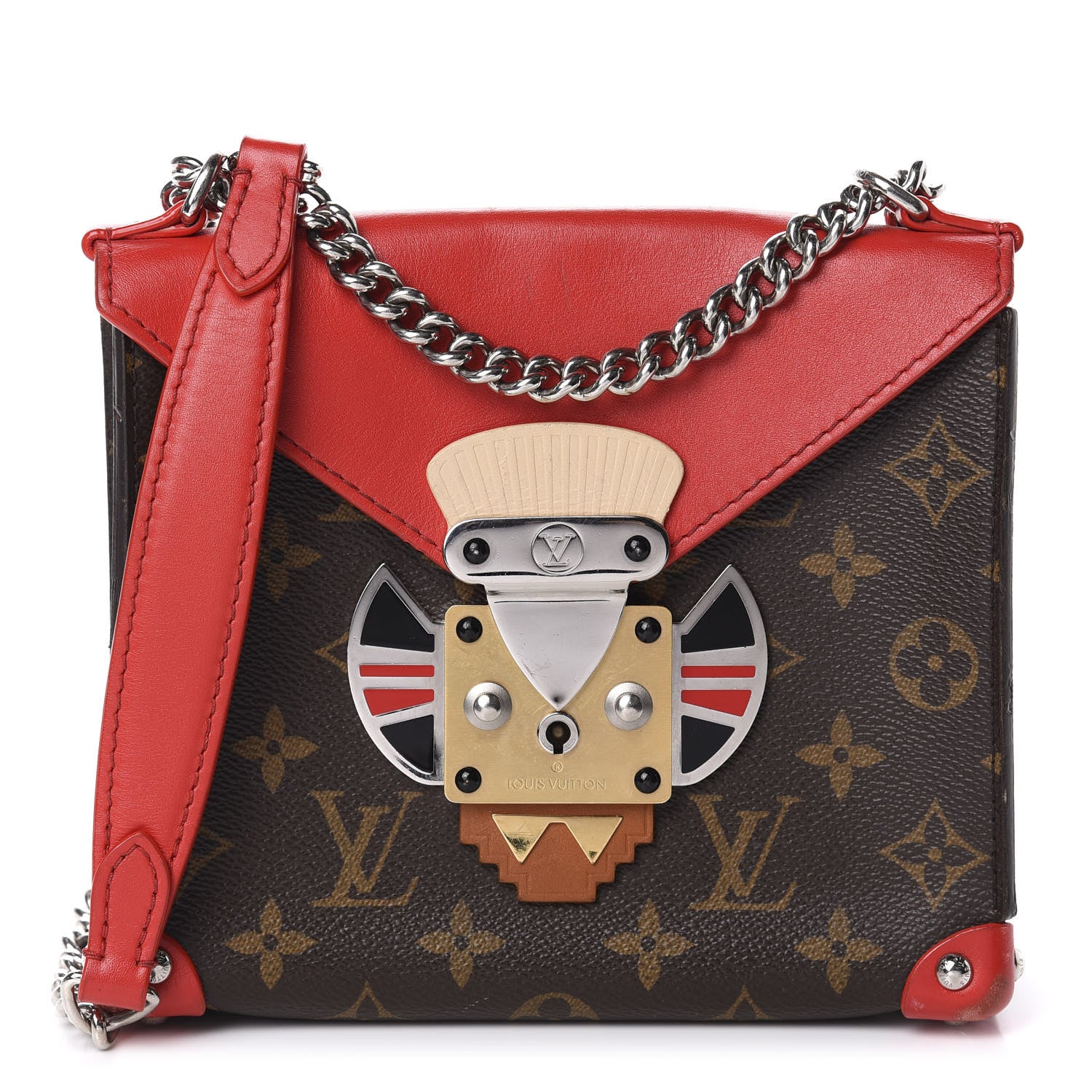 Louis Vuitton Monogram Pochette Mask PM Rouge 1 of 12