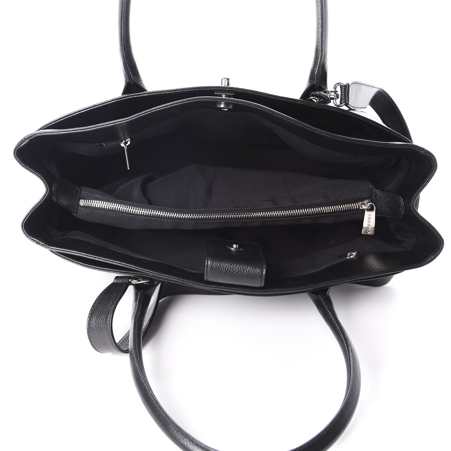 Chanel Calfskin Cerf Executive Shopper Tote Black 7 of 12