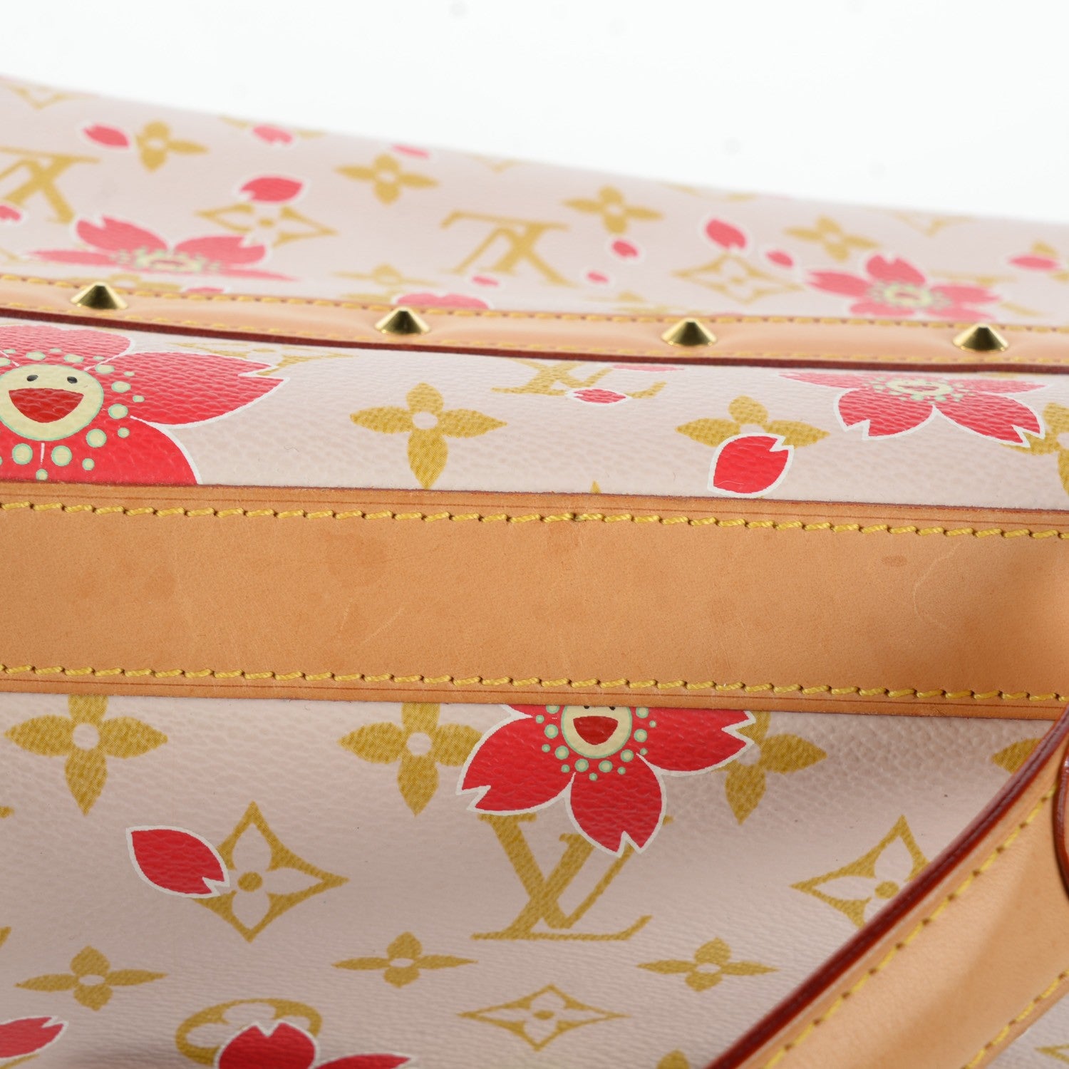 Louis Vuitton Monogram Cherry Blossom Sac Retro Bag Red 2 of 13