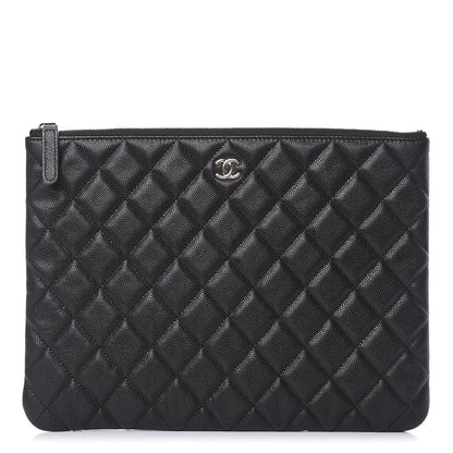 Chanel Caviar Quilted Medium Cosmetic Case Black 1 of 10