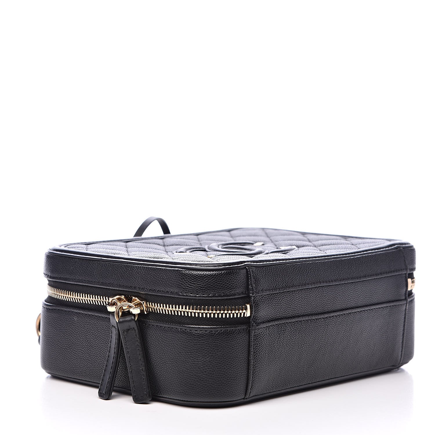 Chanel Caviar Quilted Medium CC Filigree Vanity Case Black 4 of 13