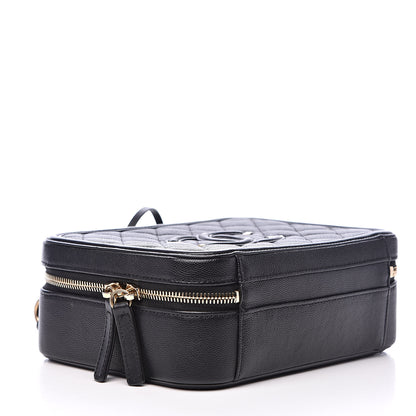 Chanel Caviar Quilted Medium CC Filigree Vanity Case Black 4 of 13