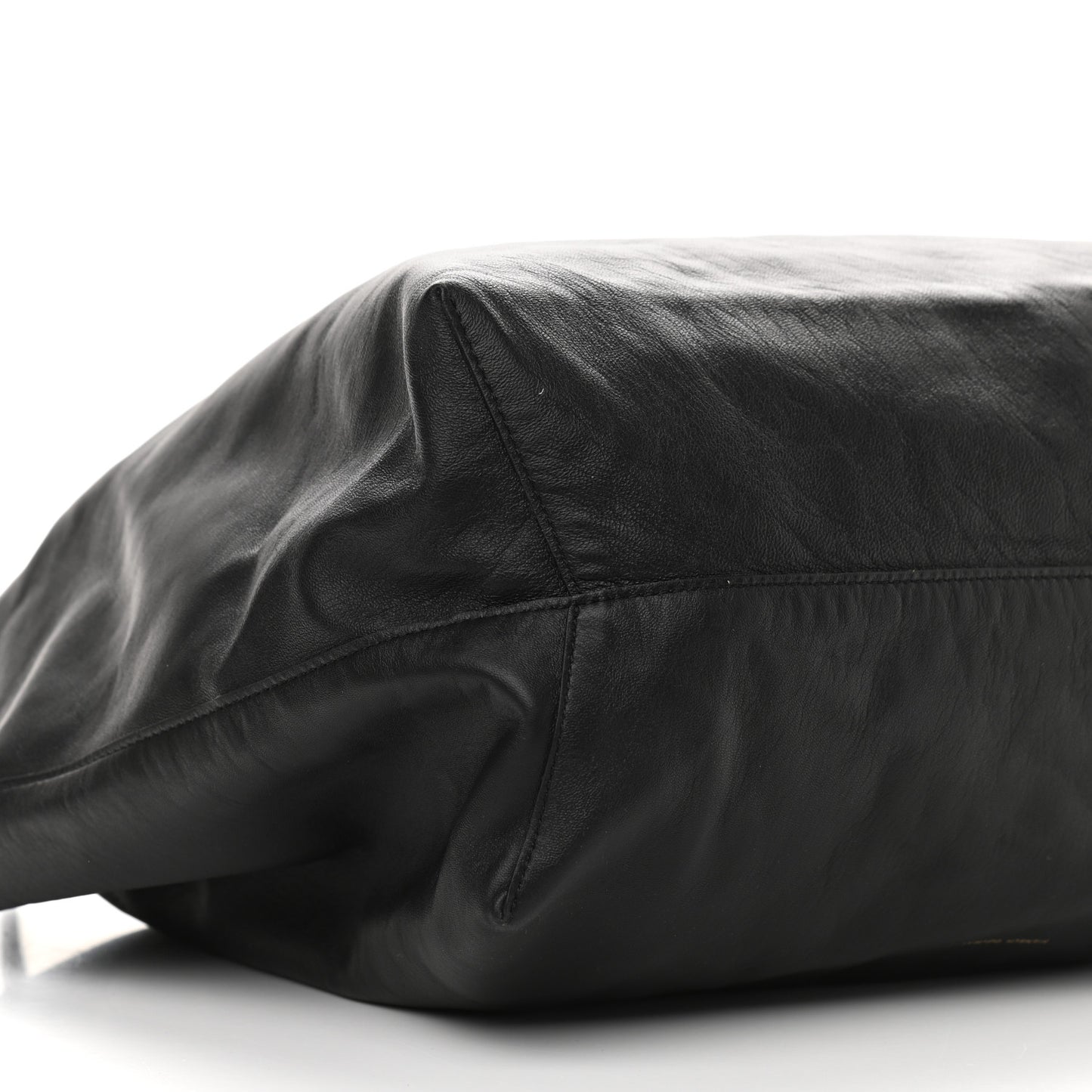 Lambskin Oversized Tote Black