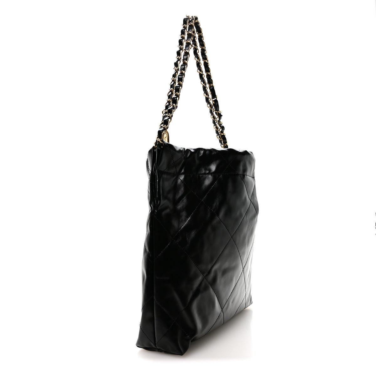 Chanel Shiny Calfskin Quilted Small Chanel 22 Black 4 of 11