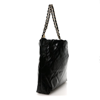 Chanel Shiny Calfskin Quilted Small Chanel 22 Black 4 of 11