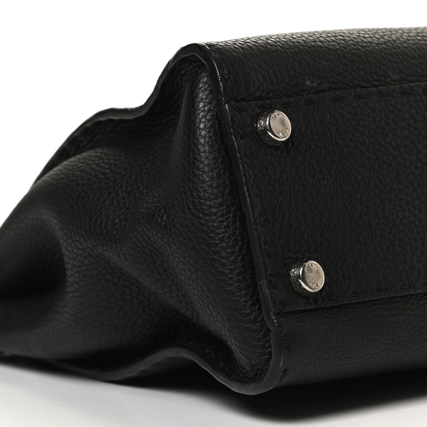 Cuoio Romano Selleria Bi-Color Medium Peekaboo Iconic Satchel Black Mou