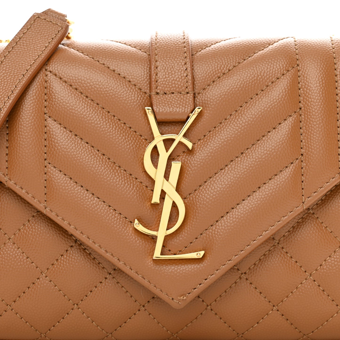 Grain De Poudre Textured Mixed Matelasse Triquilt Small Monogram Satchel Dark Natural