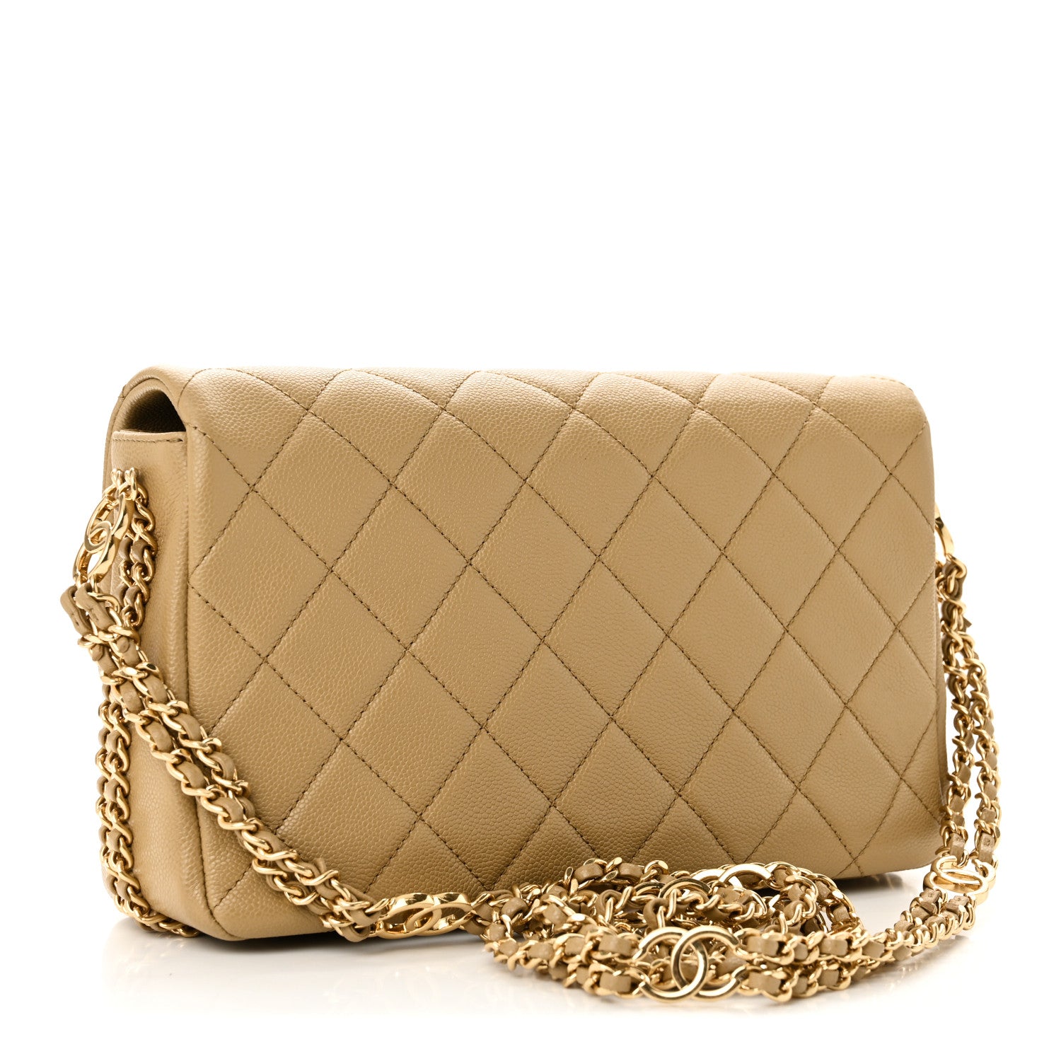 Chanel Caviar Quilted Small CC You Flap Dark Beige 3 of 10