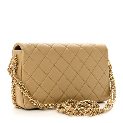 Chanel Caviar Quilted Small CC You Flap Dark Beige 3 of 10