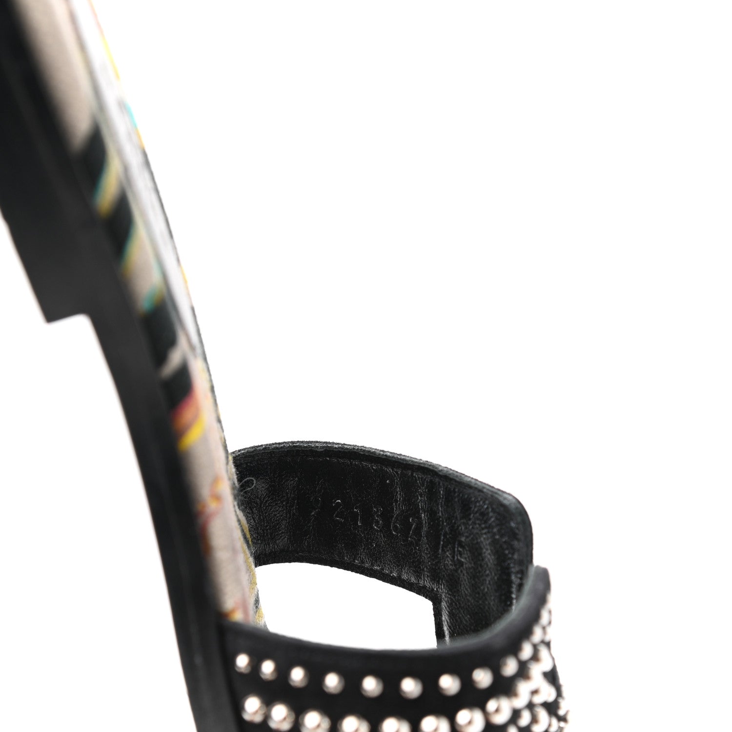Hermes Suede Goatskin Studded Oran Sandals 35.5 Black 8 of 11