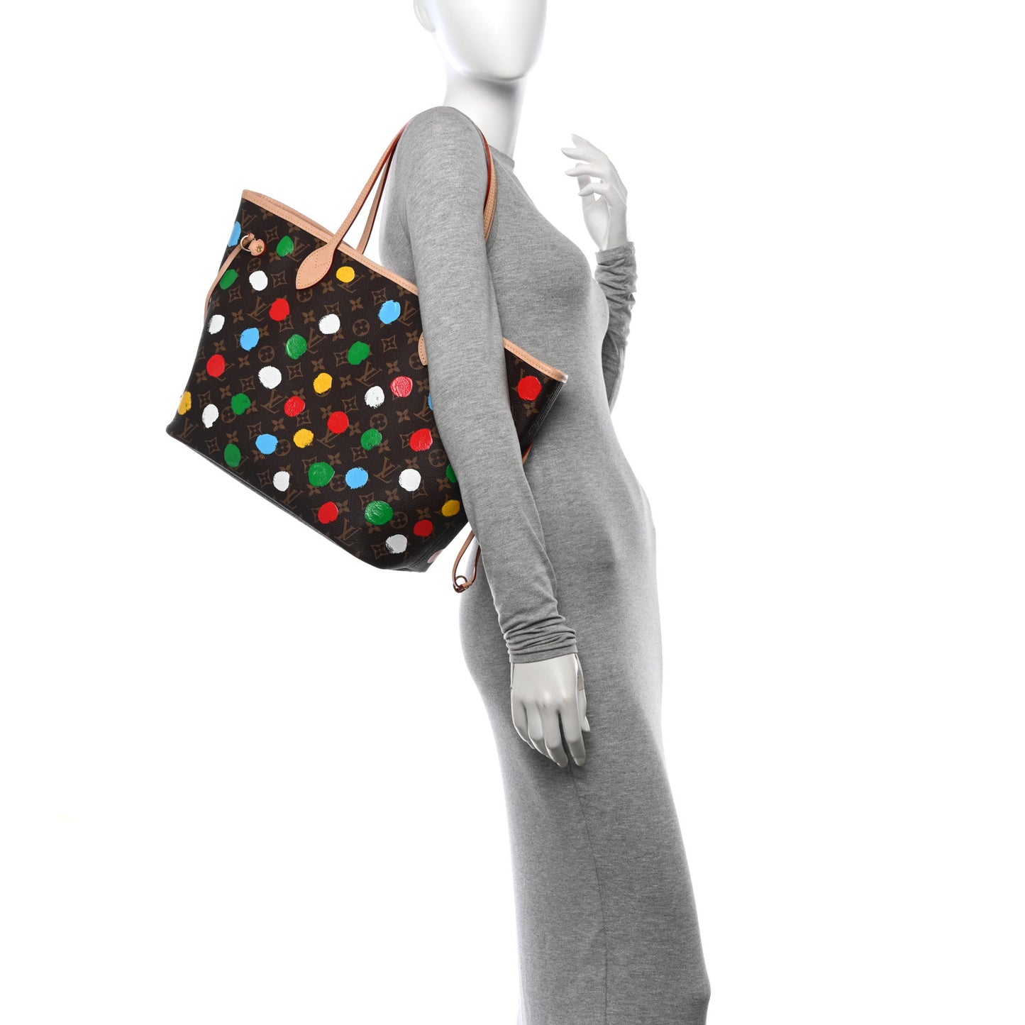 LV X YK Monogram Dots Neverfull MM
