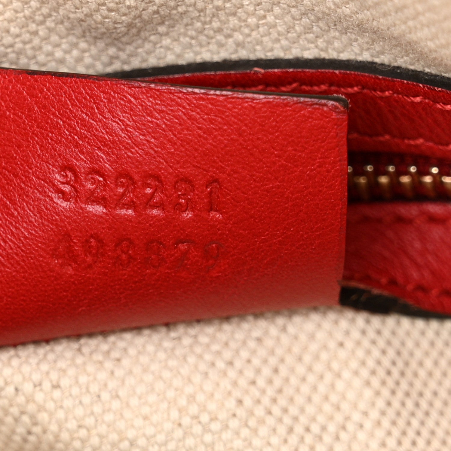 Gucci GG Supreme Monogram Calfskin Medium Nice Boston Beige Ebony Hibiscus Red 7 of 13