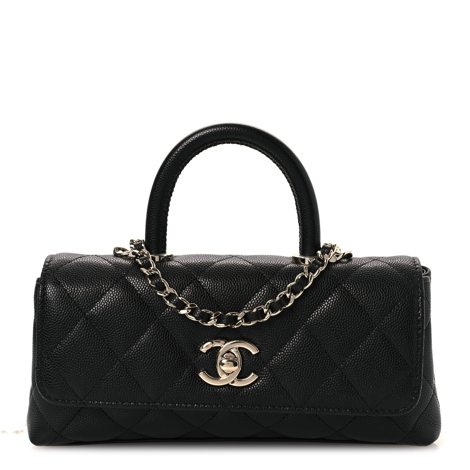Chanel Caviar Quilted Maxi East West Coco Handle Flap Black 1 of 13