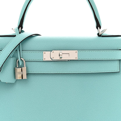 Hermes Epsom Kelly Sellier 28 Bleu Atoll 8 of 11