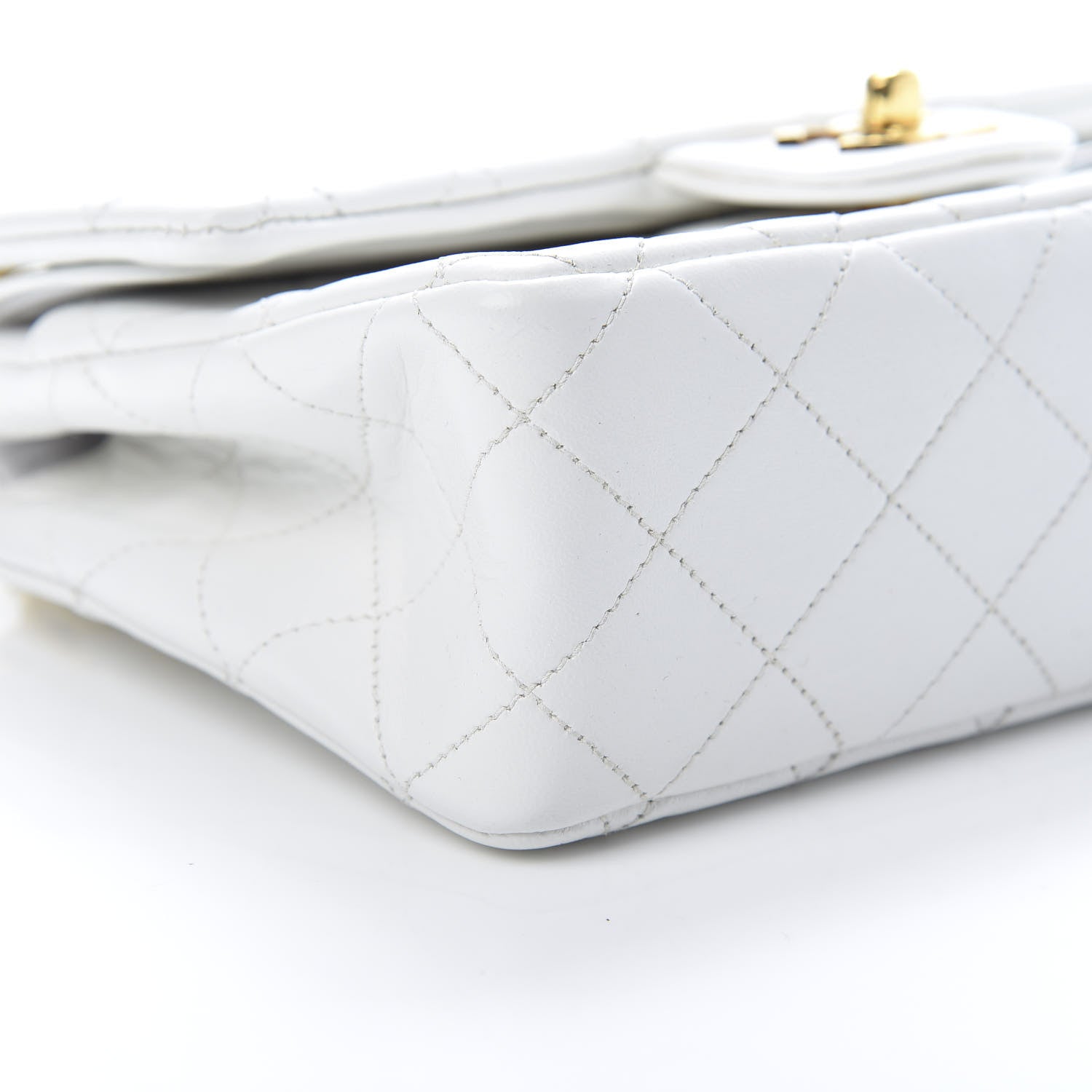 Chanel Lambskin Quilted Small Double Flap White 10 of 15