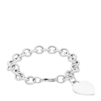 Tiffany Sterling Silver Heart Tag Charm Bracelet 1 of 5