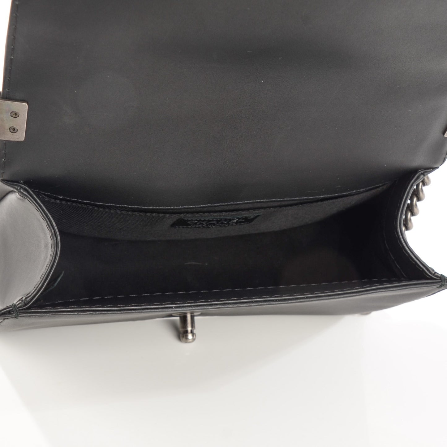 Calfskin Quilted Medium Boy Flap Black