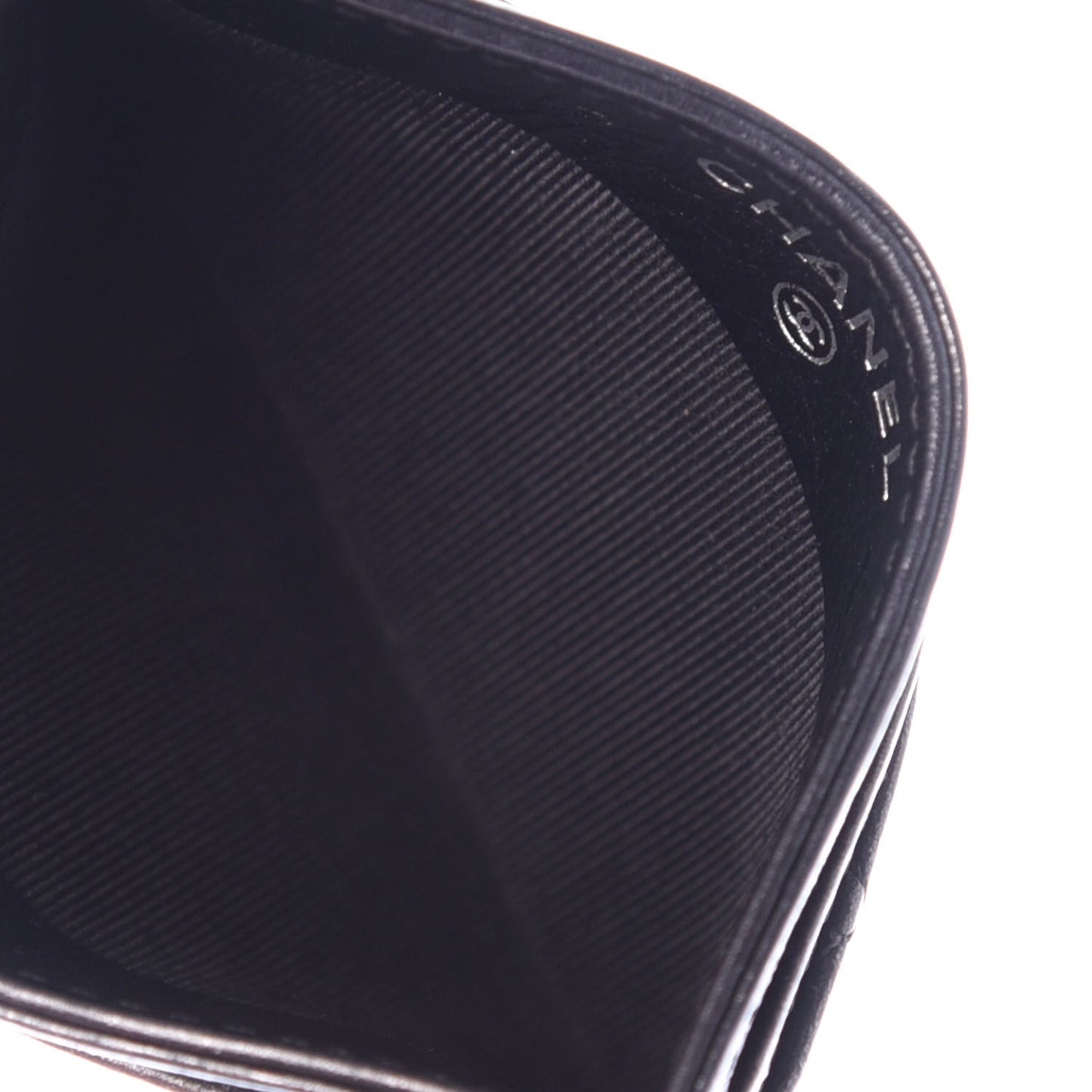 Aged Calfskin Quilted Reissue Card Holder Black