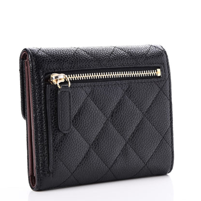 Chanel Caviar Quilted Compact Flap Wallet Black 3 of 9