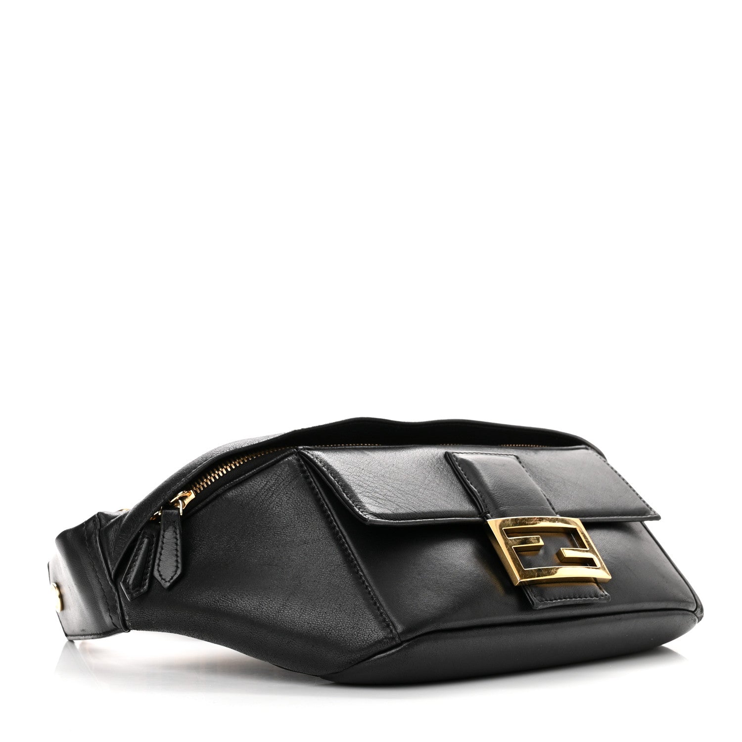 Fendi Nappa Apolo Baguette Belt Bag Black Tobacco 3 of 6