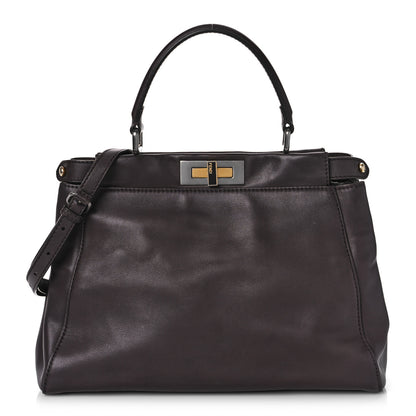 Fendi Vitello Suede Medium Peekaboo Iconic Satchel Ametista 1 of 10