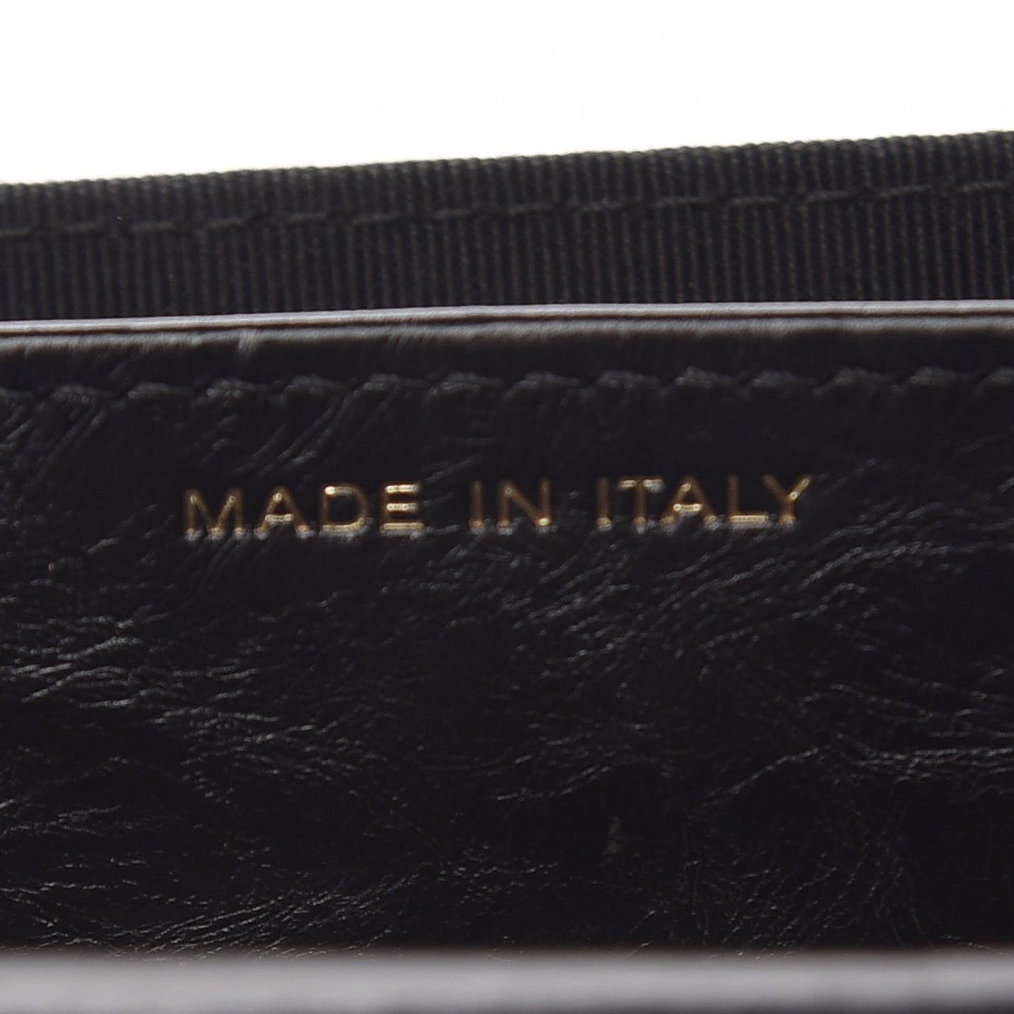 Aged Calfskin Quilted Reissue Flap Card Holder Black