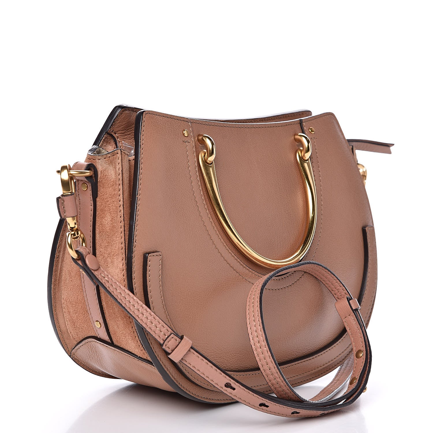 Chloe Calfskin Suede Medium Pixie Shoulder Bag Nougat 3 of 13