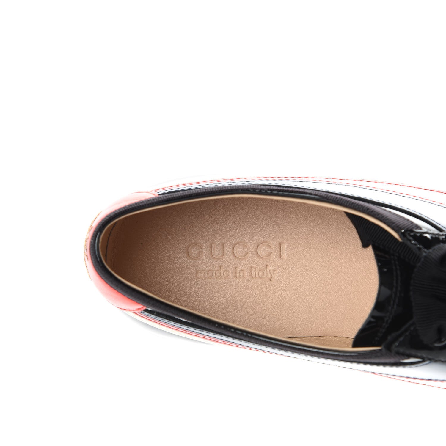 Gucci Patent Calfskin Mens Web Falacer Sneakers 8 Black 8 of 10