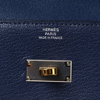 Hermes Chevre Chamkila Kelly Pocket Long Wallet Bleu Indigo 6 of 9