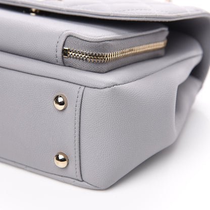 Chanel Caviar Quilted Medium Business Affinity Flap Grey 8 of 10