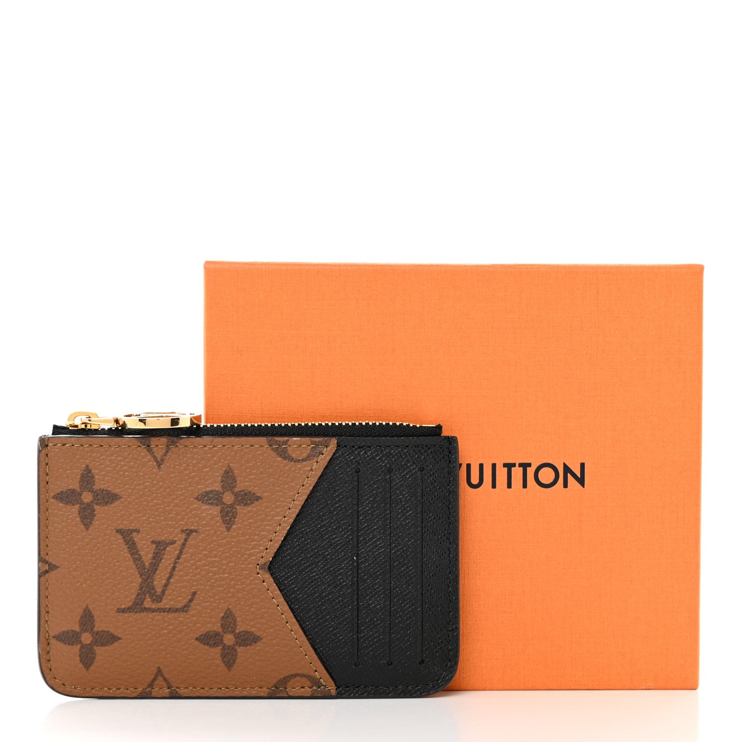Reverse Monogram Zipped Romy Card Holder
