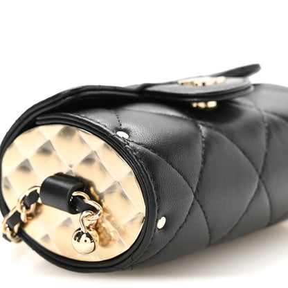 Chanel Lambskin Quilted Box Of Secrets Card Holder With Chain Black 8 of 9