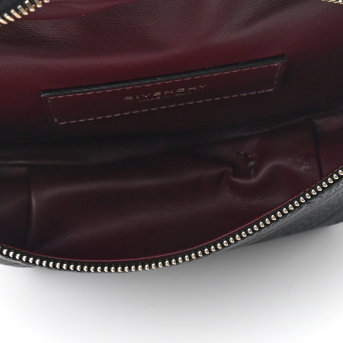 Calfskin Chain Embossed Bond Belt Bag Black