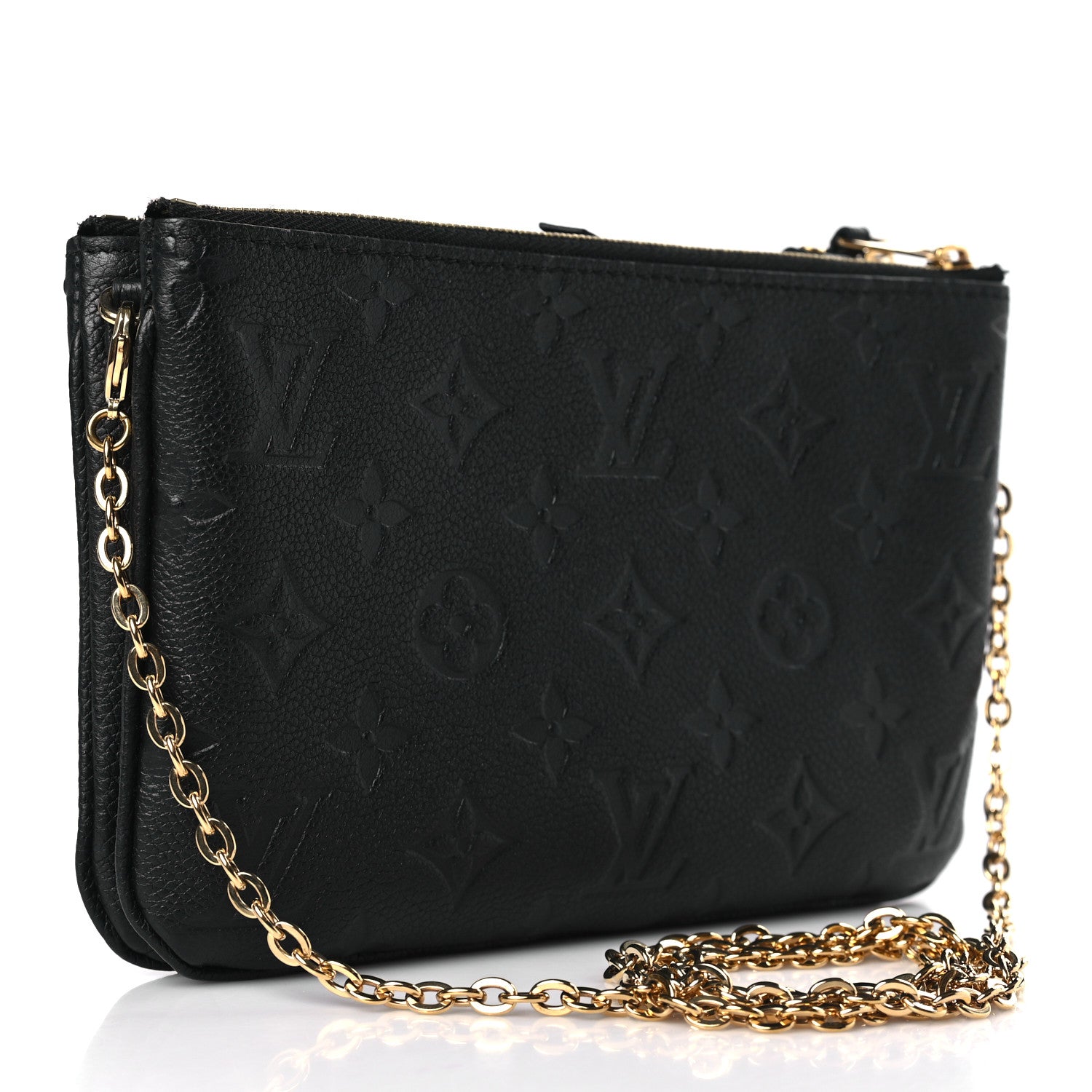 Louis Vuitton Empreinte Double Zip Pochette Black 3 of 10