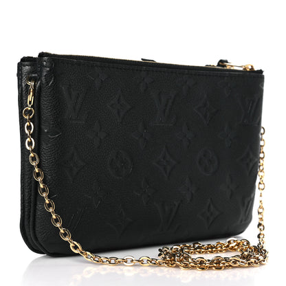 Louis Vuitton Empreinte Double Zip Pochette Black 3 of 10