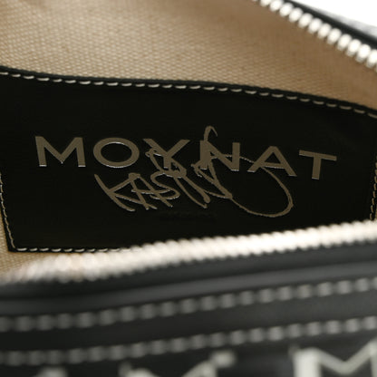 Moynat X KASING LUNG Calfskin Canvas M Labubu Boston Bag Black Multicolor 6 of 11