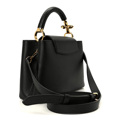 Louis Vuitton Taurillon Embellished Flower Handle Capucines BB  Black 3 of 9