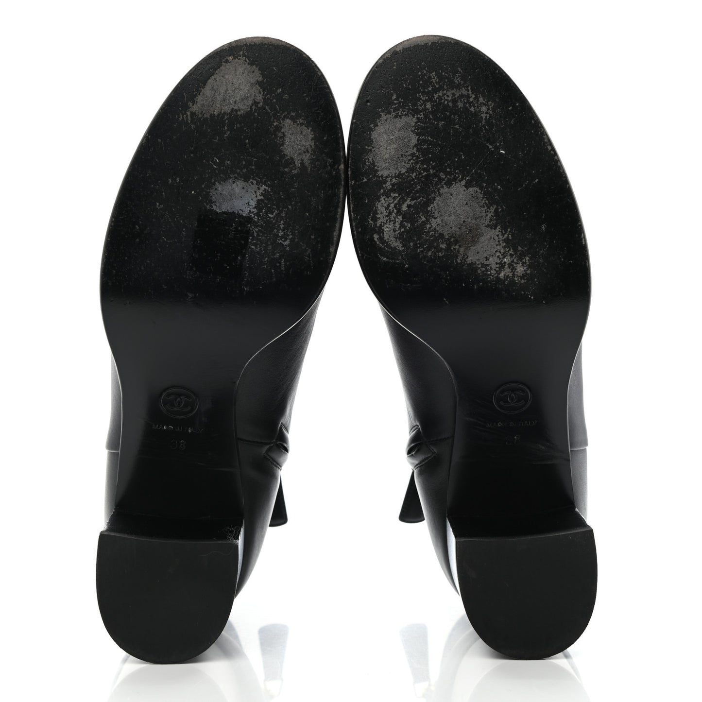 Calfskin CC Ankle Boots 38 Black