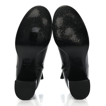 Chanel Calfskin CC Ankle Boots 38 Black 5 of 8