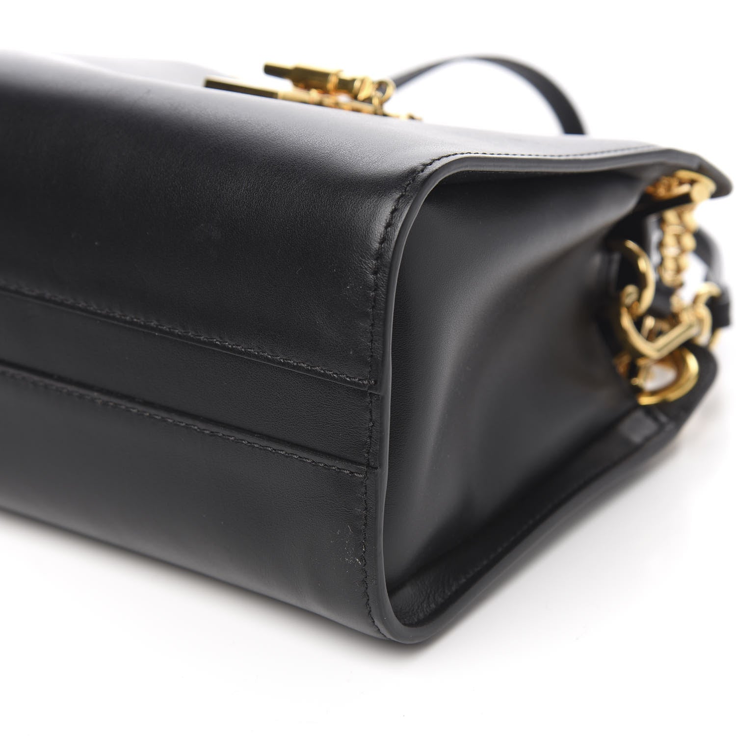 Chloe Shiny Calfskin Mini Annie Shoulder Bag Black 8 of 9