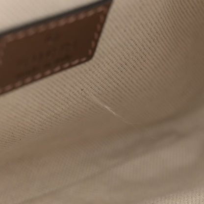 Gucci GG Supreme Monogram Textured Calfskin Retro Interlocking G Belt Bag Beige Ebony Brown Sugar 11 of 12