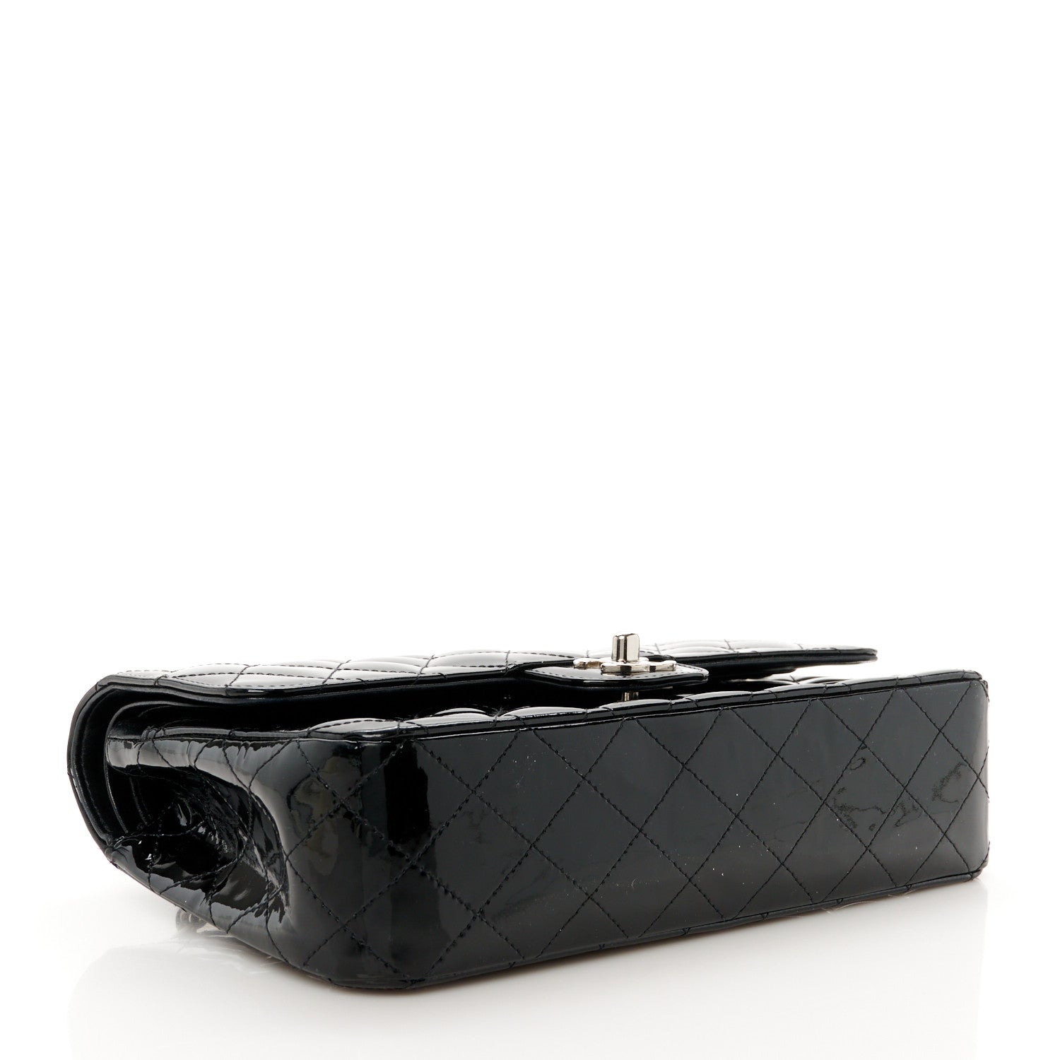 Chanel Patent Quilted Medium Double Flap Black 4 of 12