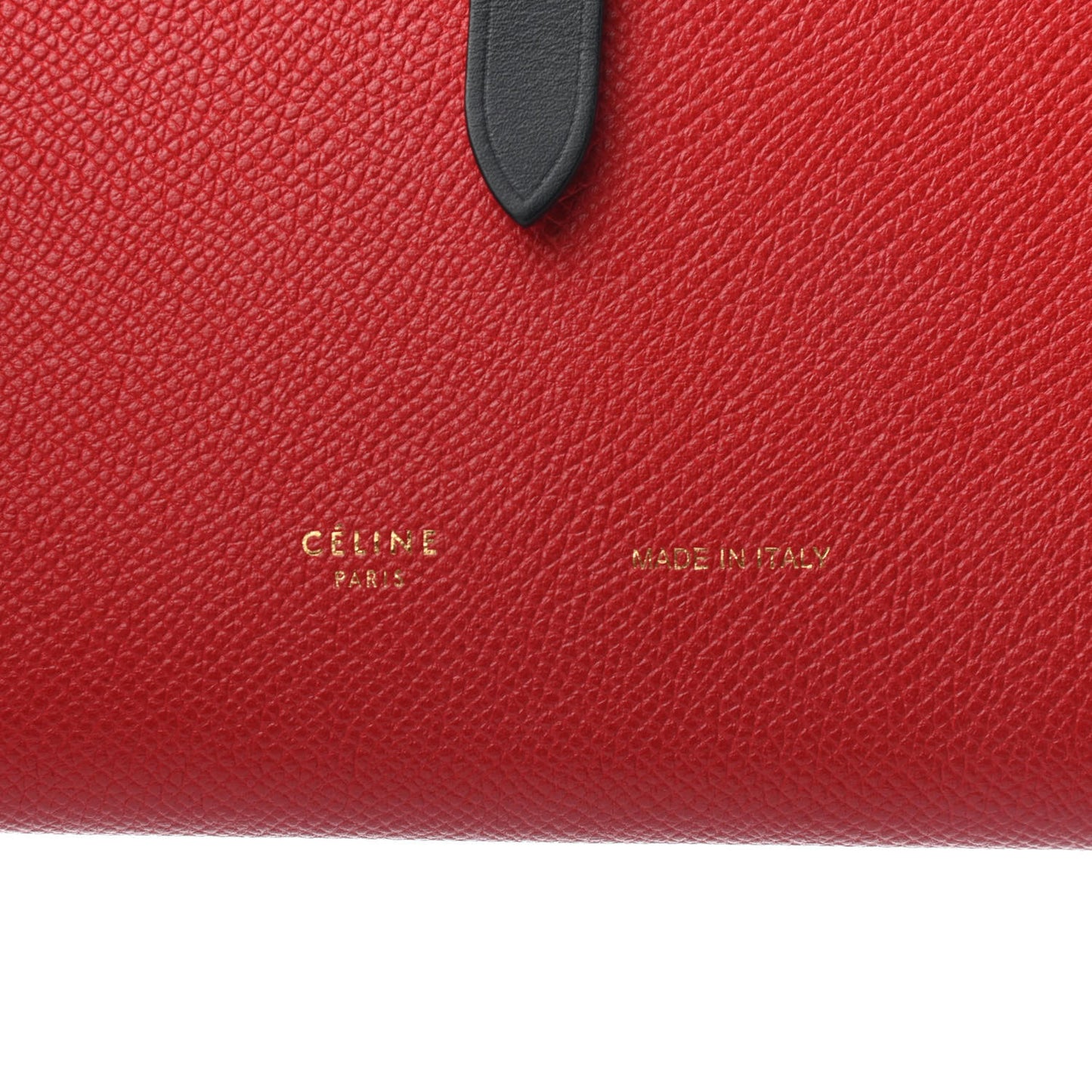 Grained Calfskin Large Multifunction Strap Wallet Coquelicot
